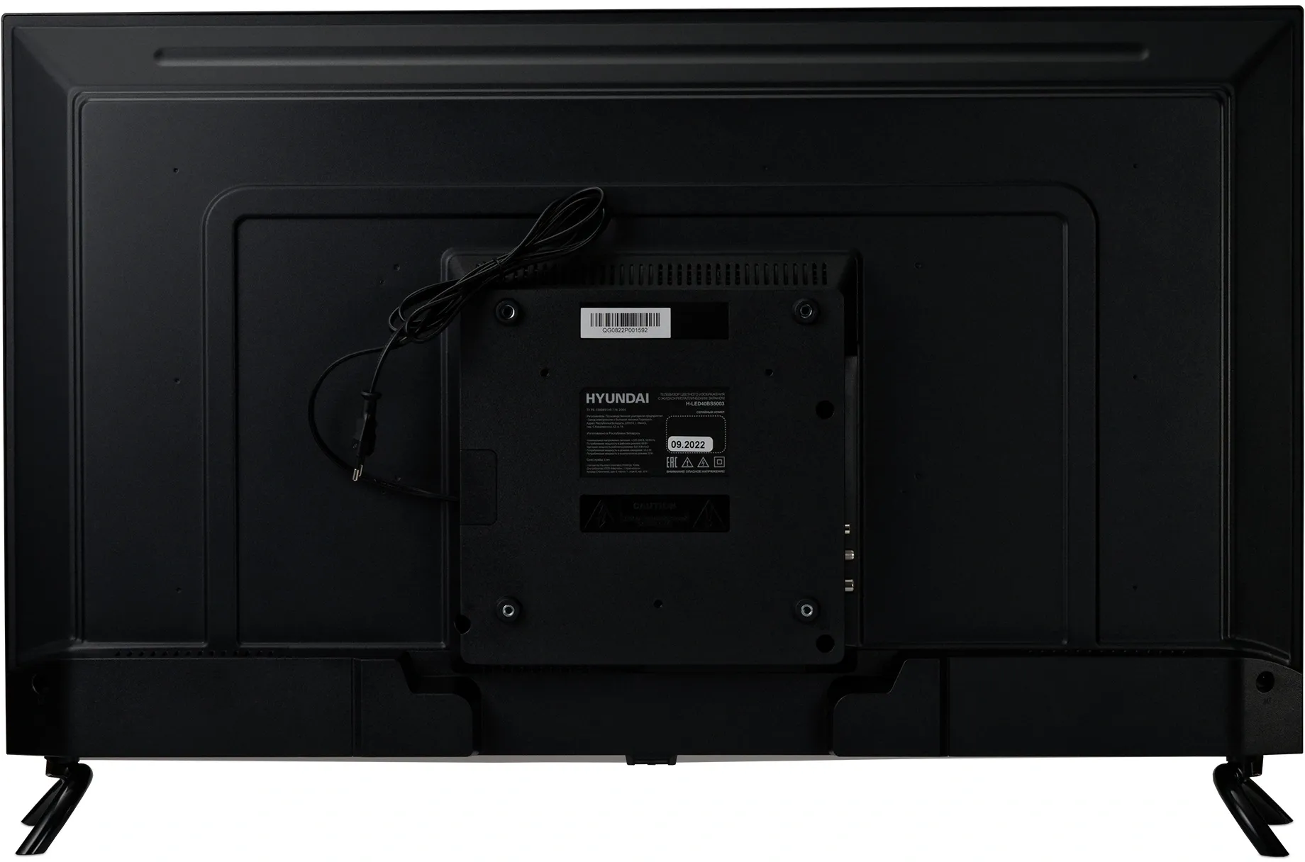 Телевизор LED Hyundai 40" H-LED40BS5003 Яндекс.ТВ Frameless черный FULL HD 60Hz DVB-T DVB-T2 DVB-C DVB-S DVB-S2 USB WiFi Smart TV фото 2
