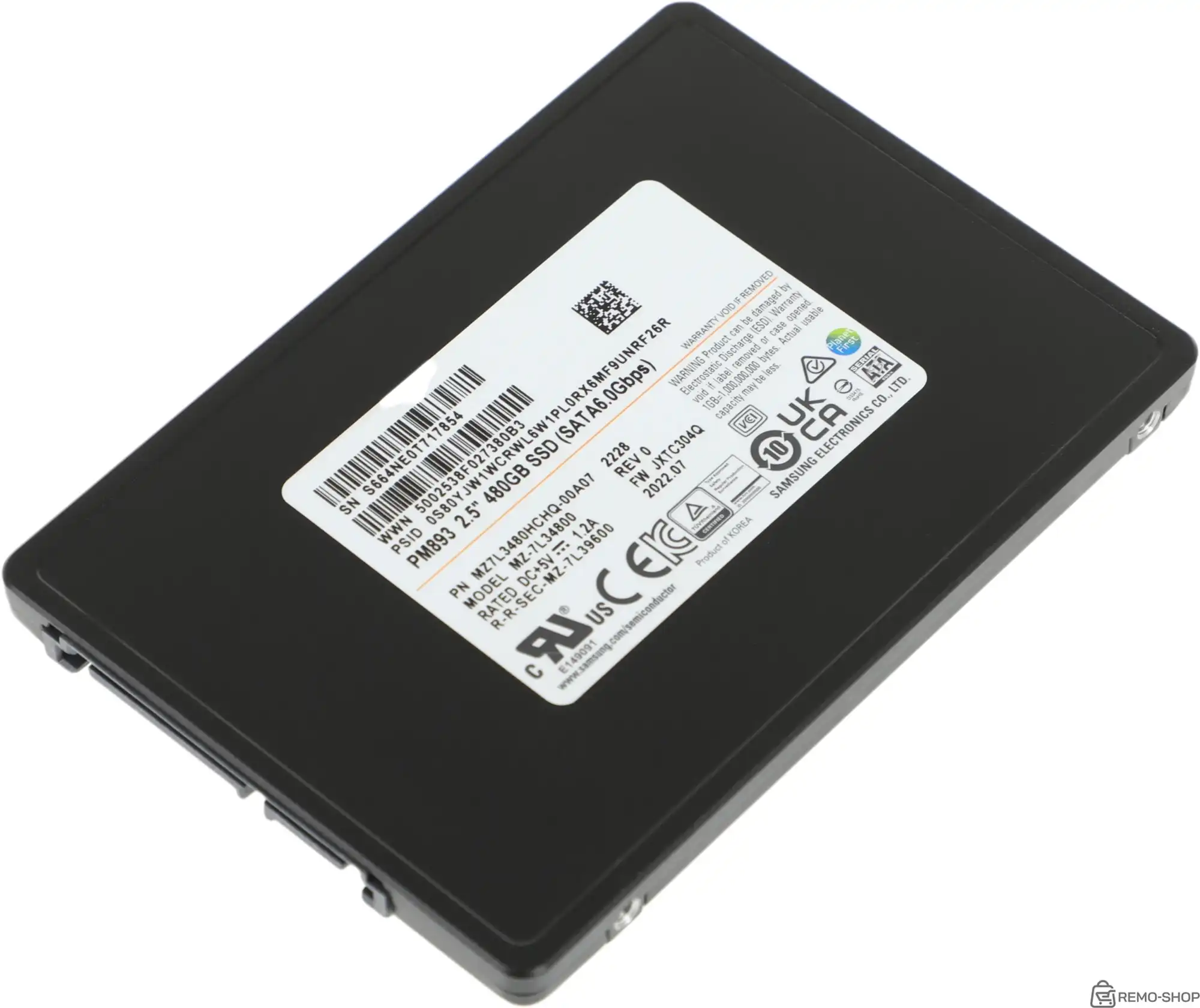 Твердотельный накопитель Samsung PM893 480GB SATA III 2.5" фото 2