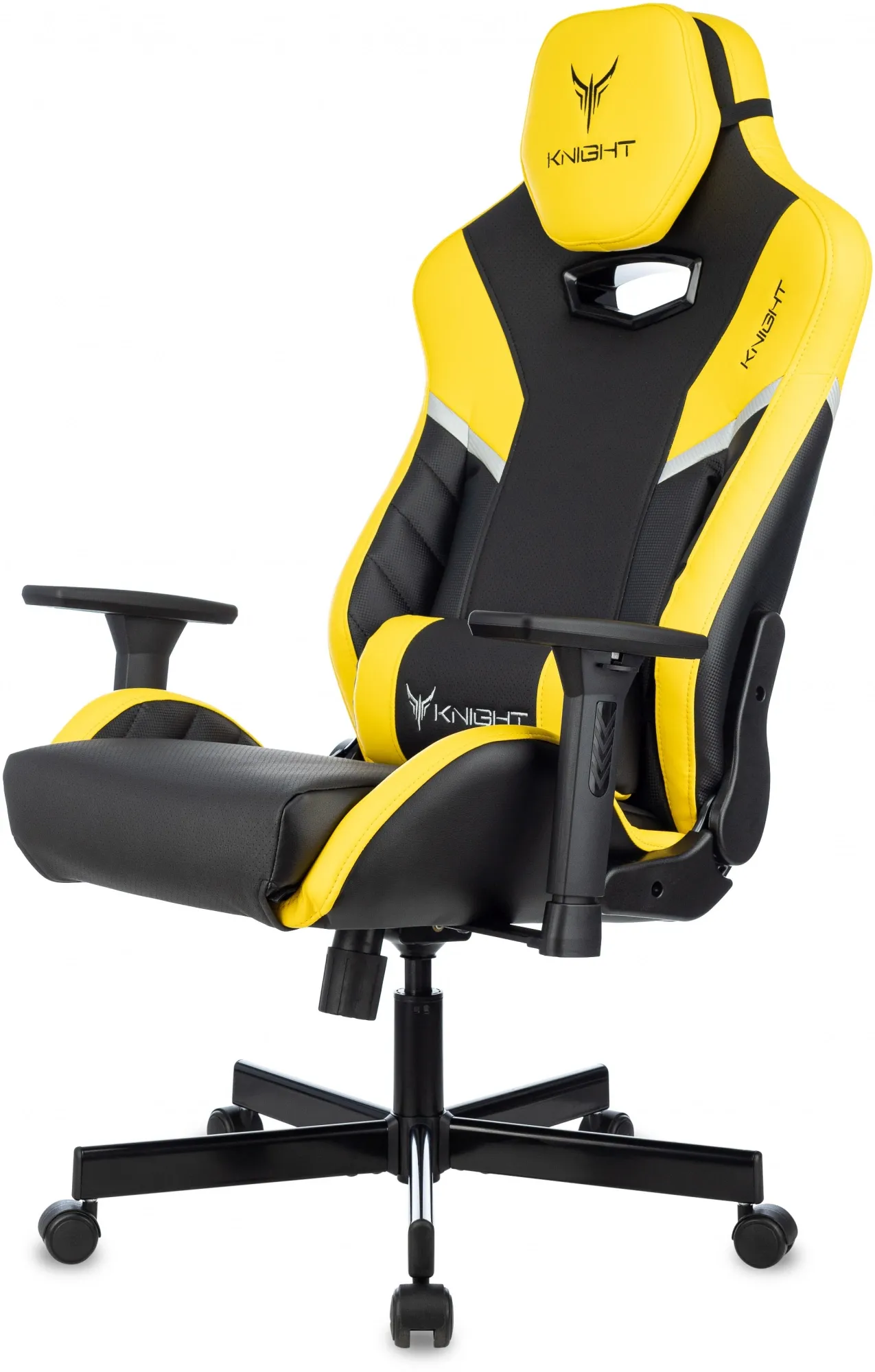 Кресло игровое Knight Thunder 5X черный/желтый фото 3