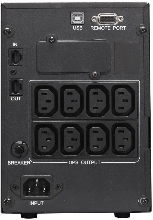 Источник бесперебойного питания CyberPower PR1000ELCD Line-Interactive 1000VA/900W USB/RS-232/EPO/SNMPslot (8 IEC С13) фото 3