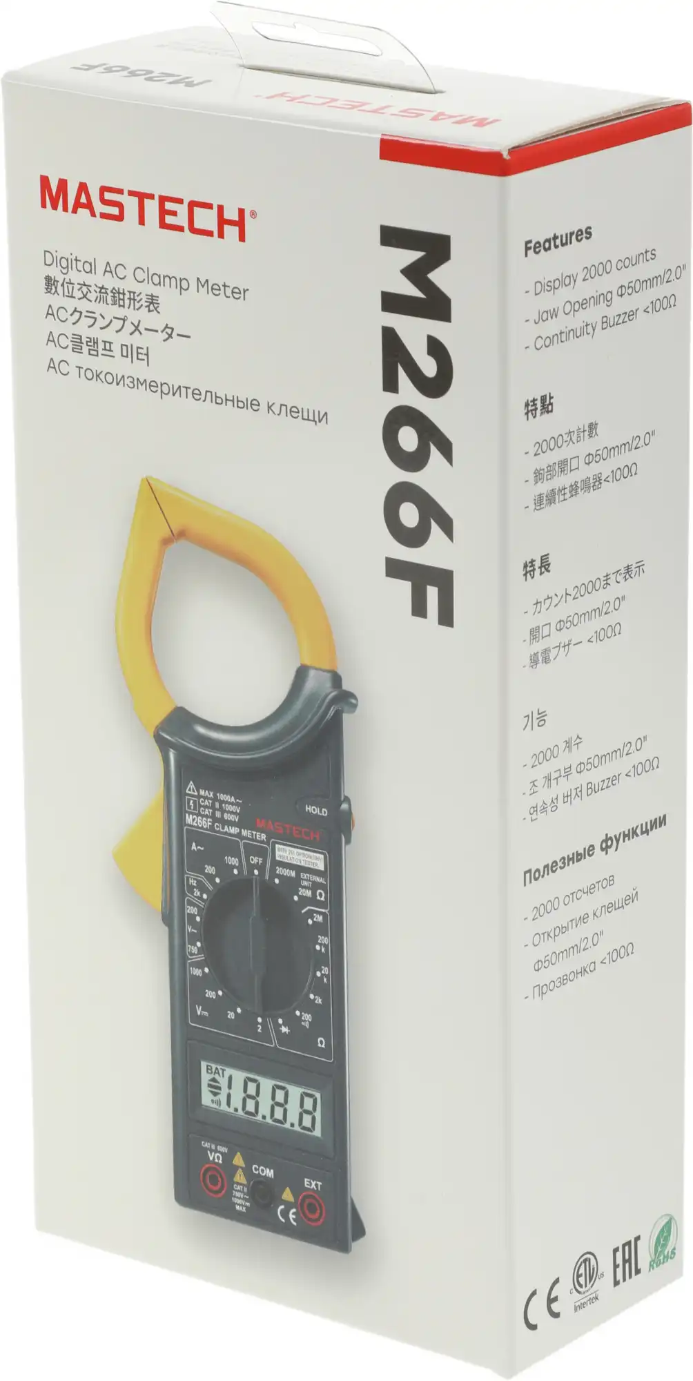 Цифровые токоизмерительные клещи Mastech M266F