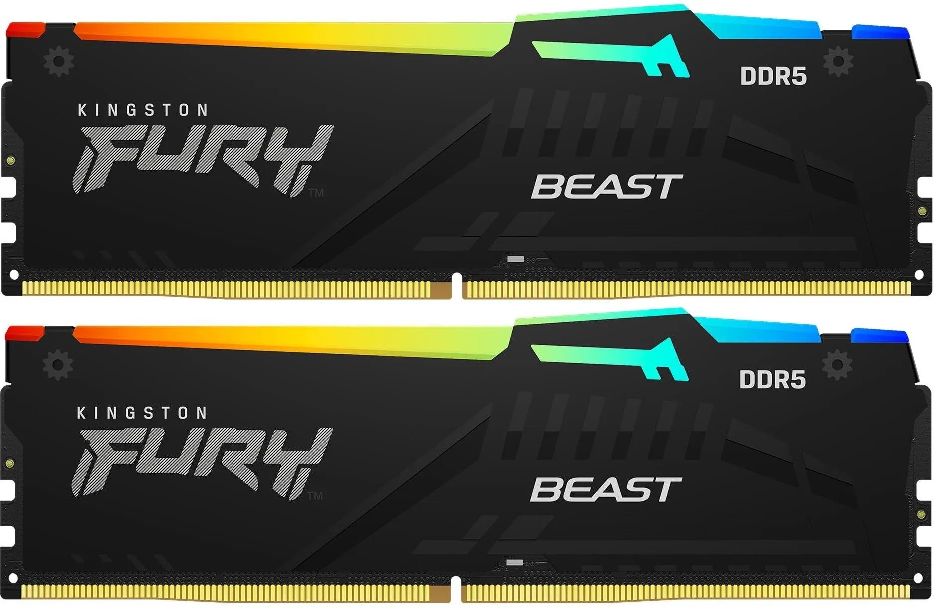 Оперативная память Kingston Fury Beast Black RGB DDR5 64 ГБ (2x32 ГБ) 6000 МГц