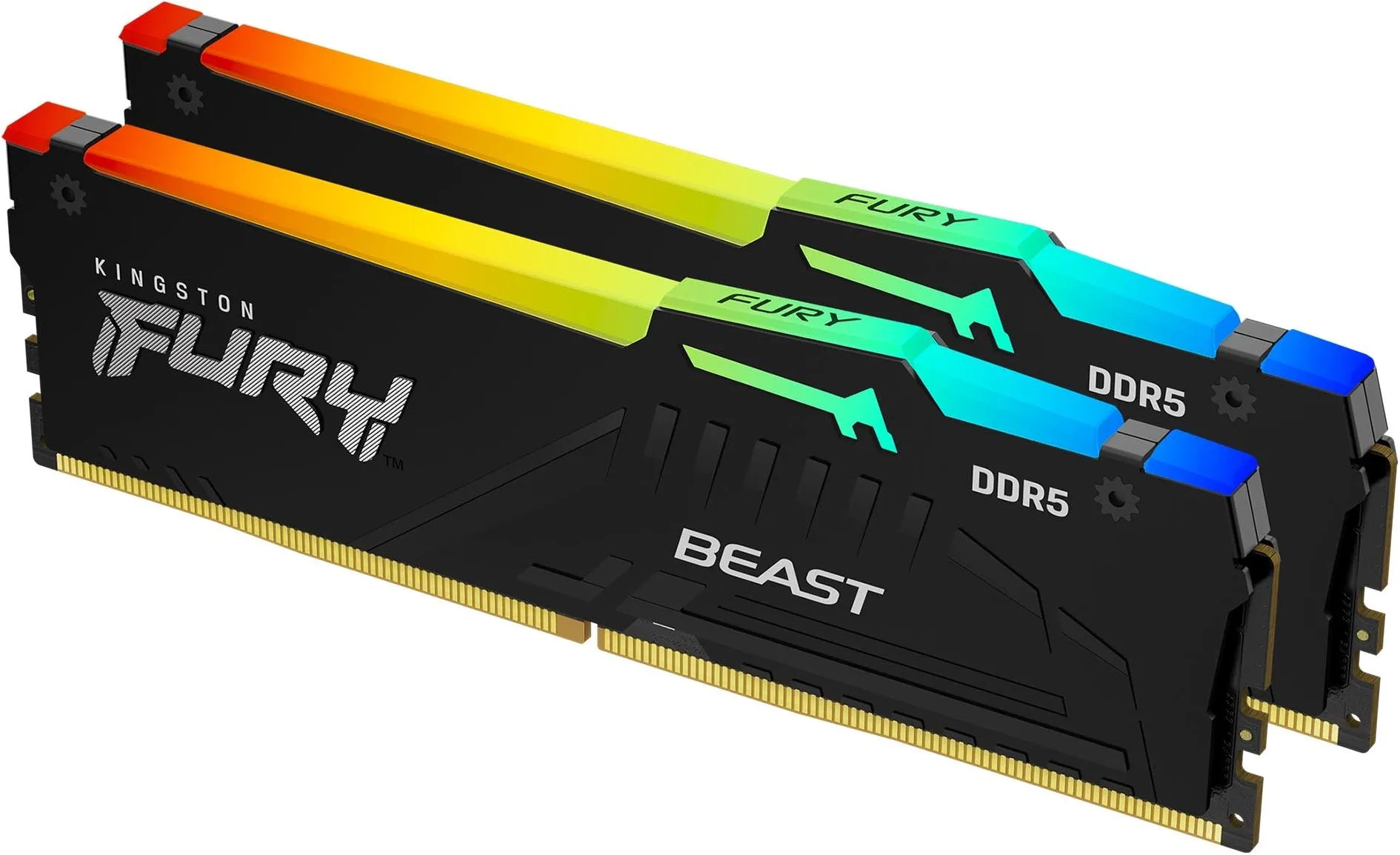 Оперативная память Kingston Fury Beast Black RGB DDR5 64 ГБ (2x32 ГБ) 6000 МГц фото 2