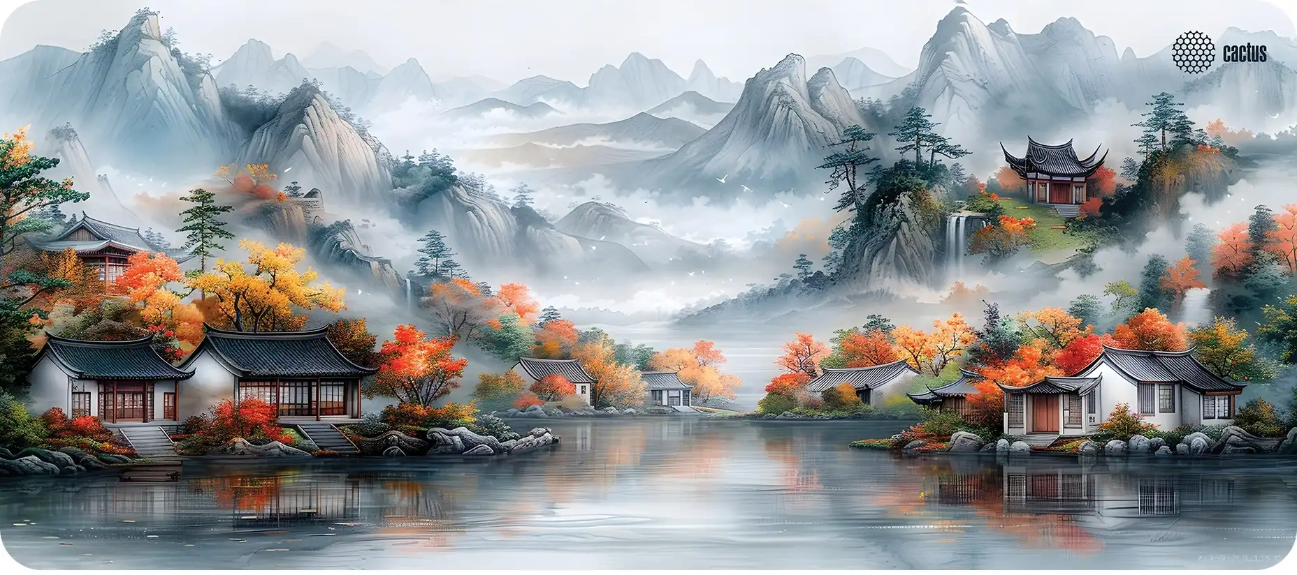 Коврик для компьютерной мыши Cactus Beautiful nature 900x400 мм