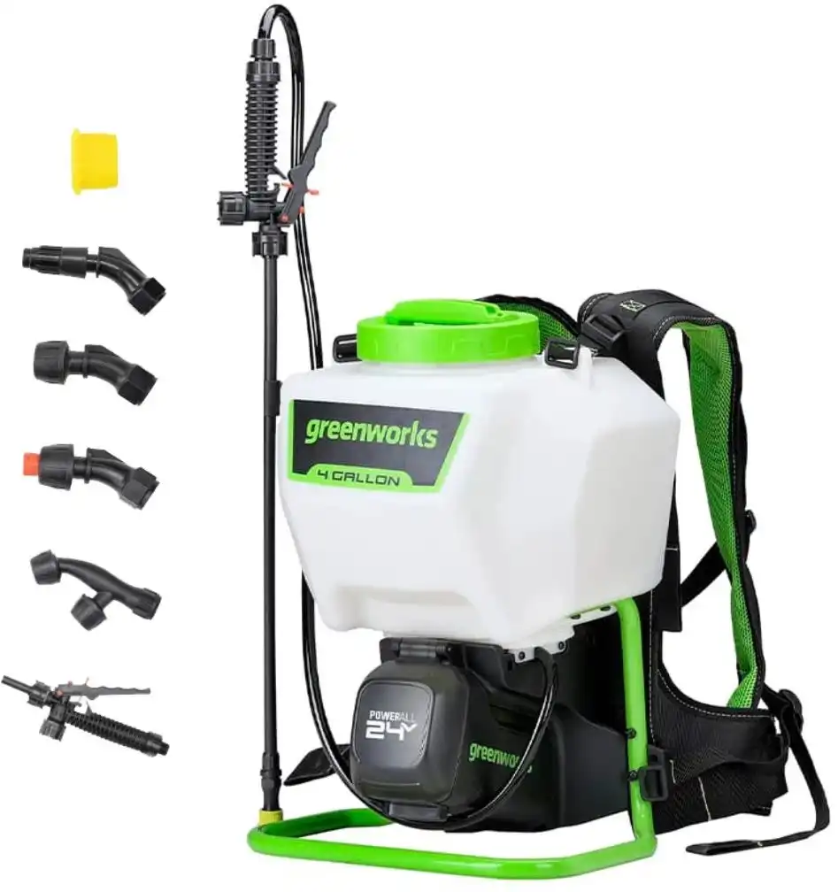 Аккумуляторный ранцевый опрыскиватель Greenworks G24BPSII, 15 л фото 2