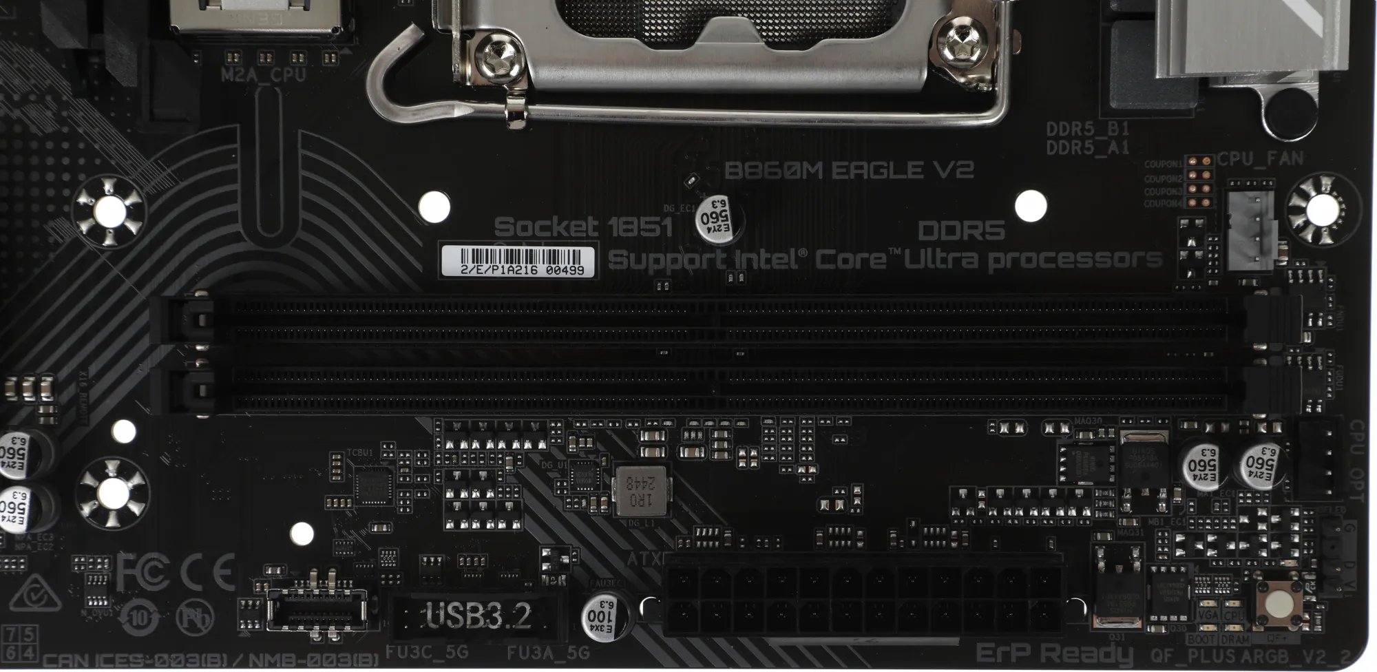 Материнская плата Gigabyte B860M EAGLE V2 Soc-1851 Intel B860 2xDDR5 mATX AC`97 8ch(7.1) 2.5Gg RAID+HDMI+DP фото 3