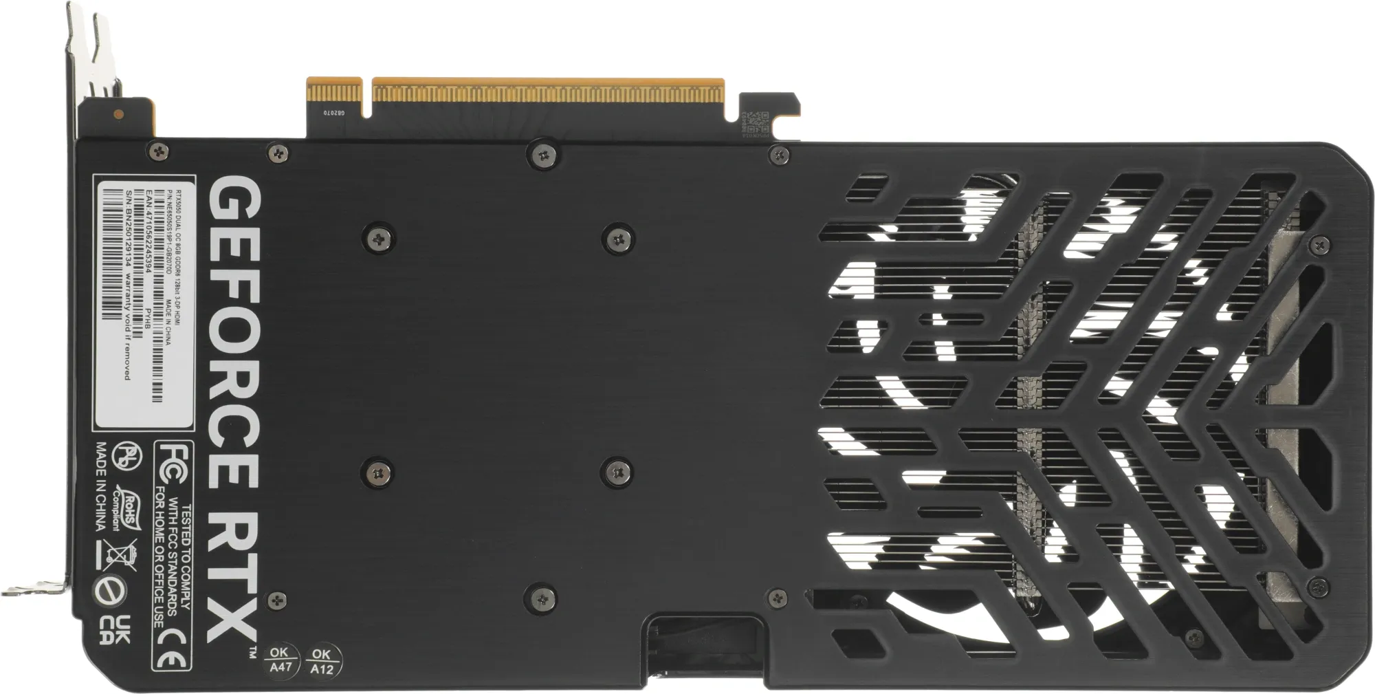 Видеокарта Palit PCI-E 5.0 PA-RTX5050 STORMX NVIDIA GeForce RTX 5050 8Gb 128bit GDDR6 2317/20000 HDMIx1 DPx3 HDCP Ret фото 3