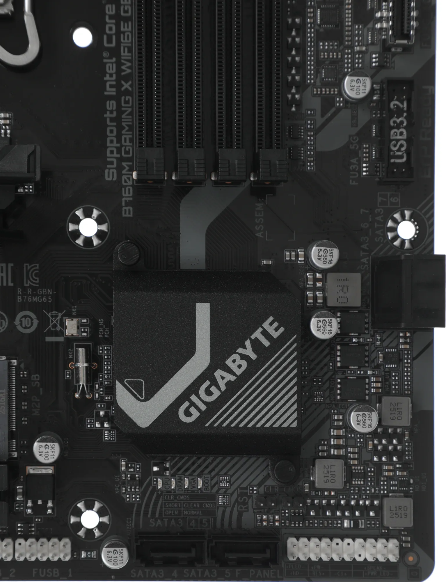 Материнская плата Gigabyte B760M GAMING X WIFI6E GEN5 Soc-1700 Intel B760 4xDDR5 mATX AC`97 8ch(7.1) 2.5Gg RAID+HDMI+DP фото 2