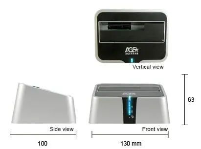 Док-станция AgeStar 3CBT2 для жестких дисков SATA II фото 3