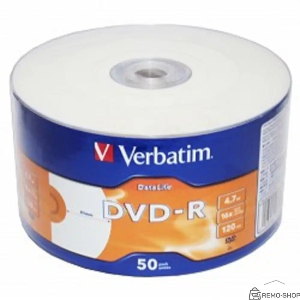 DVD-R диск Verbatim 4.7 ГБ 16x для струйной печати (50 шт)