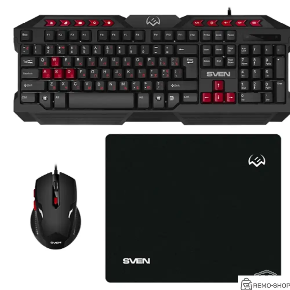 Игровой набор SVEN GS-9200: клавиатура, мышь и коврик