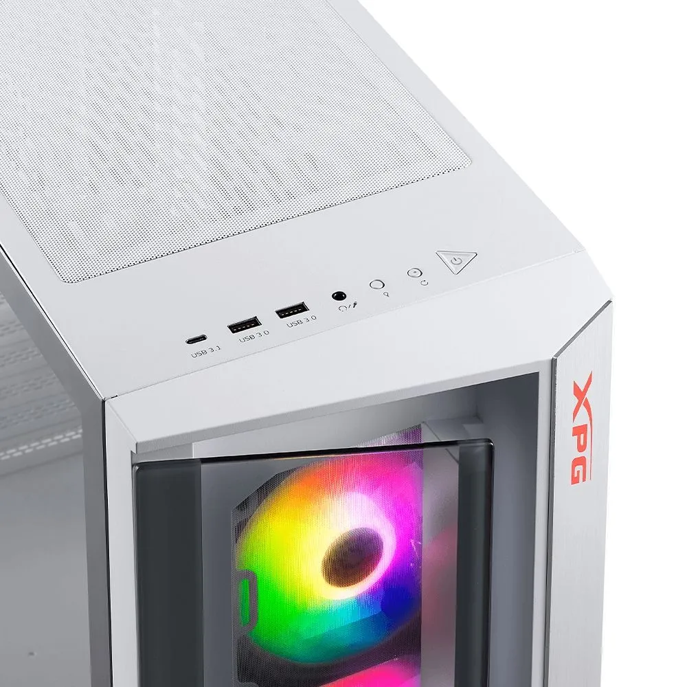 Корпус XPG CRUISER WHITE [CRUISERST-WHCWW] (Midi-Tower, белый, TG, 120mm ARGB fan*3) фото 3