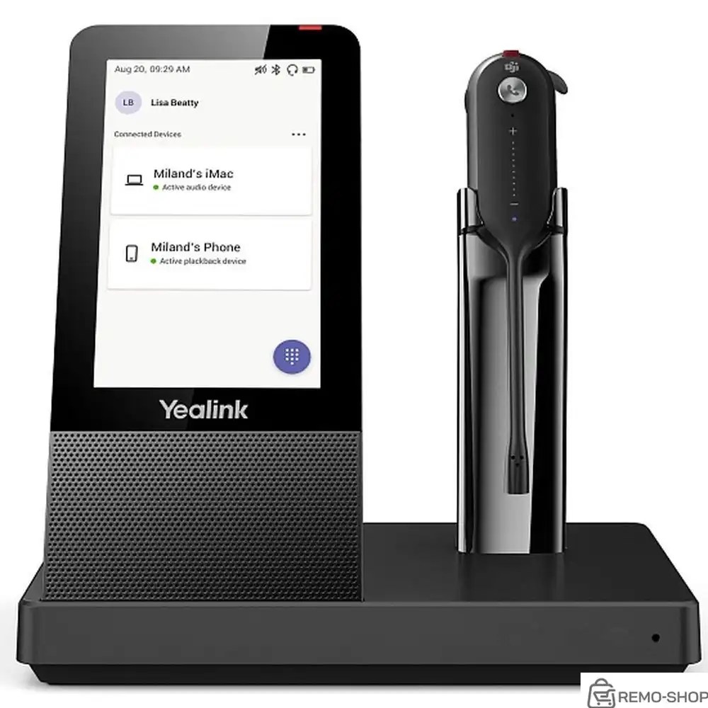 Беспроводная гарнитура Yealink WH67 UC с базовой станцией фото 3
