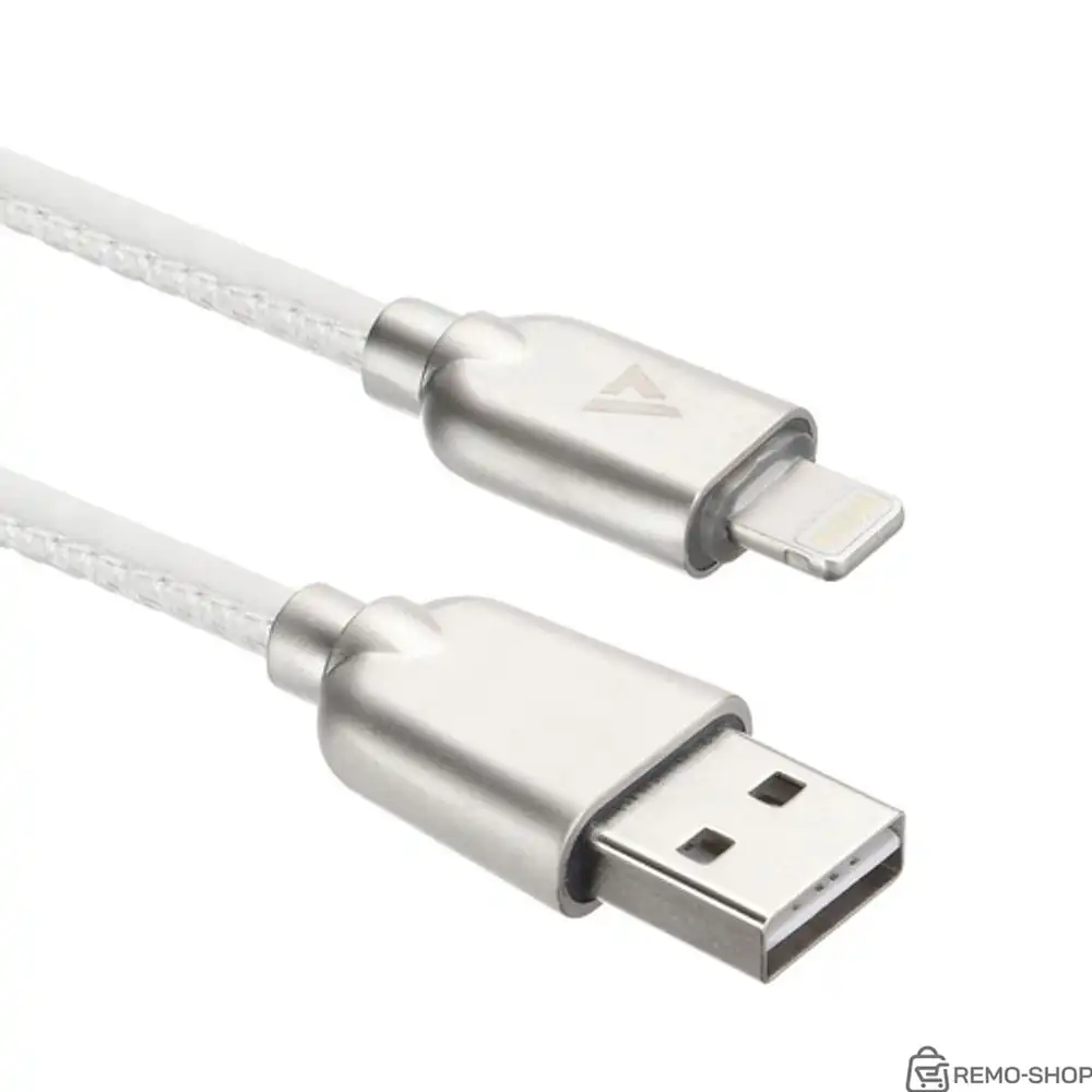 Кабели USB ACD USB кабель ACD-Allure Lightning ; USB-A Кожа, 1м, белый (ACD-U926-P5W)
