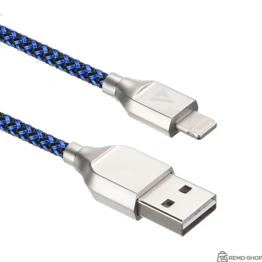 Кабели USB ACD USB кабель ACD-Titan Lightning ; USB-A Нейлон, 1м, сине-черный (ACD-U927-P5L)