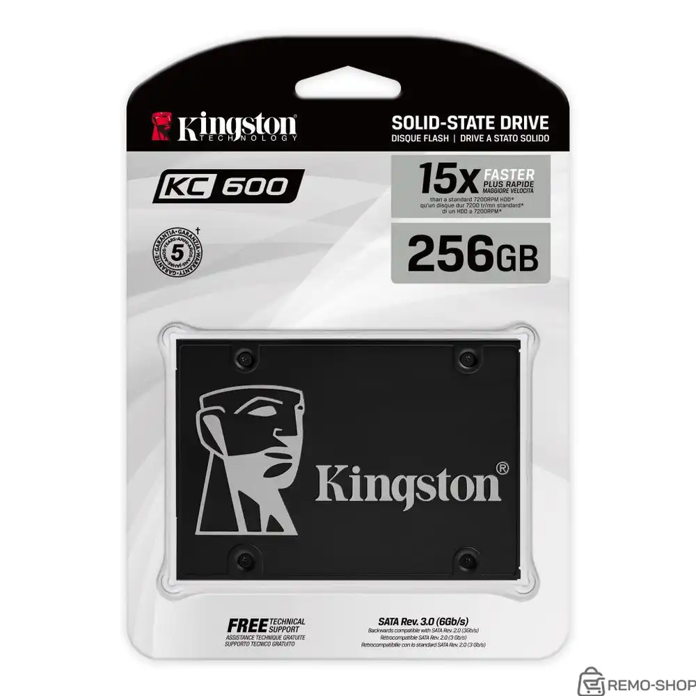 Твердотельный накопитель SSD Kingston KC600 SKC600/2048G 2048GB 2.5" Client SATA 6Gb/s, 550/520, IOPS 90/80K, MTBF 1M, 3D TLC, 1200TBW, RTL (304350) фото 3