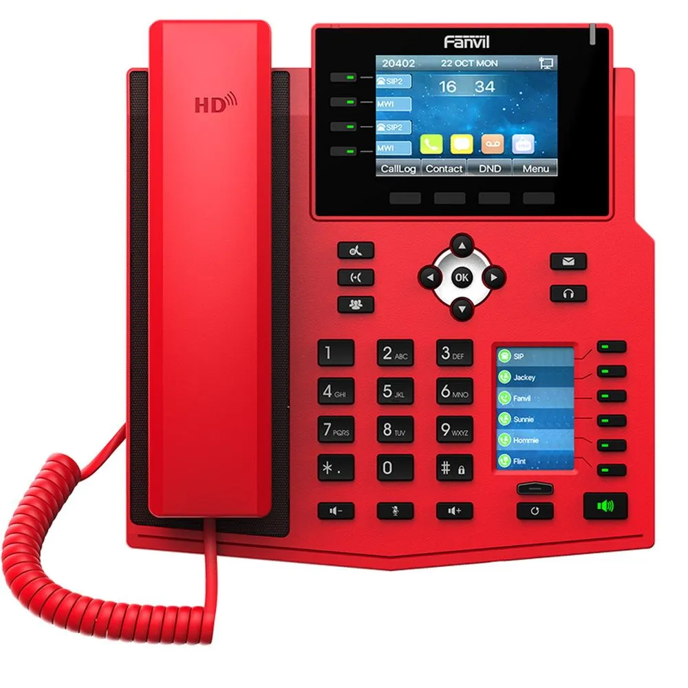 IP-телефон Fanvil X5U-R с двумя цветными экранами фото 2