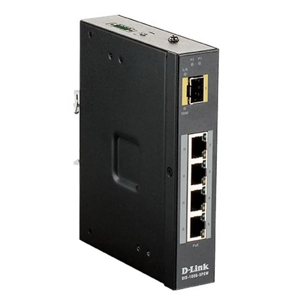 Промышленный неуправляемый коммутатор D-Link DIS-100G-5PSW/A1A с 4 портами