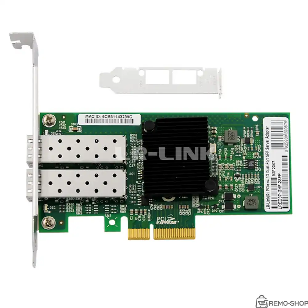 Сетевой адаптер Lr-Link LREC9712HF-2SFP Сетевой адаптер PCIE 1GB 2SFP  Intel I350 (300676) фото 2