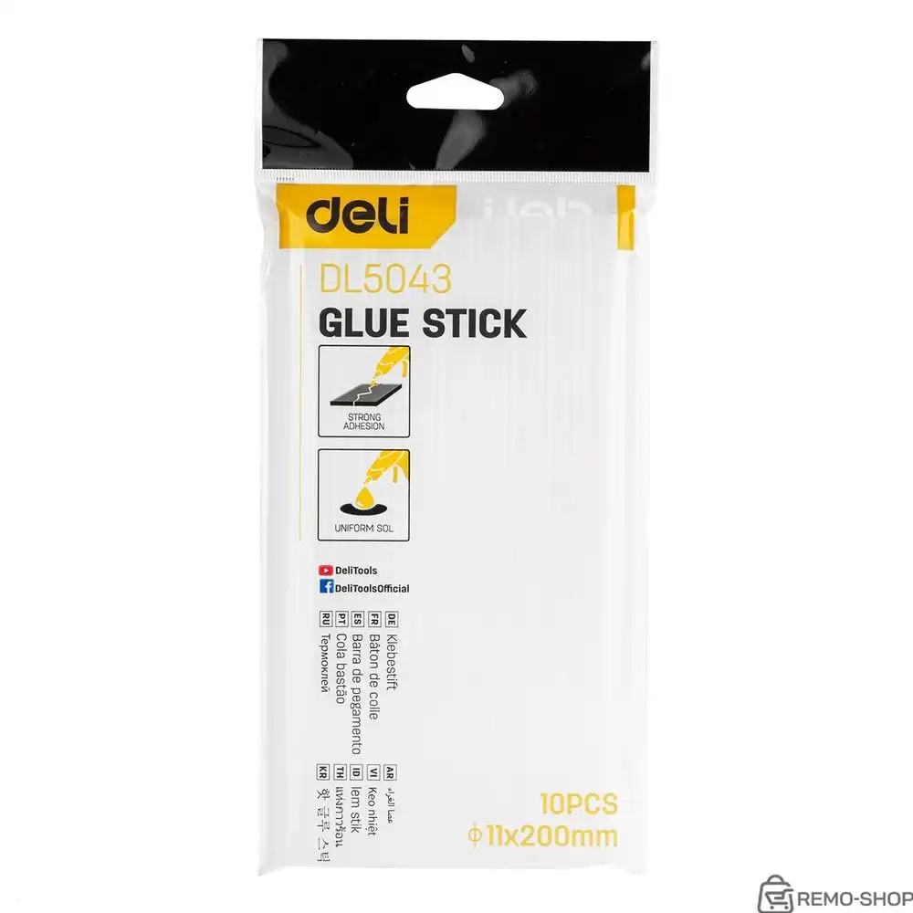Стержни клеевые Deli DL5043 11х200мм 10 шт. Цвет белый