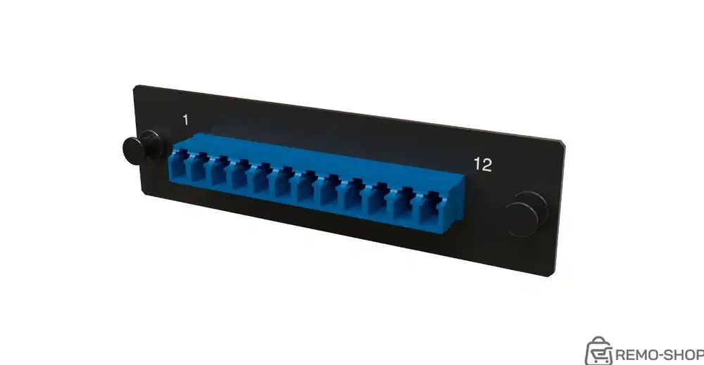 Оптическая панель Hyperline с 12 LC адаптерами для FO-19BX