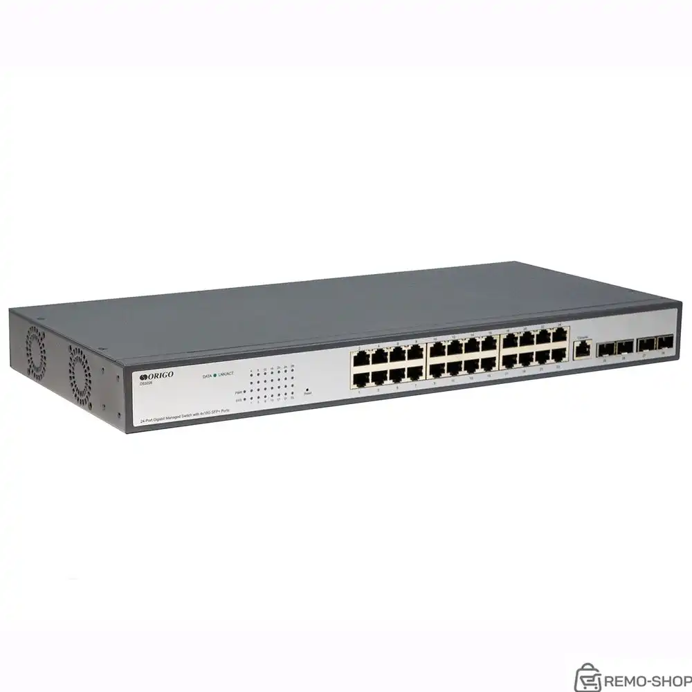 Коммутатор ORIGO OS3228/A1A Управляемый L3 коммутатор
24x1000Base-T, 4x10G SFP+ фото 3