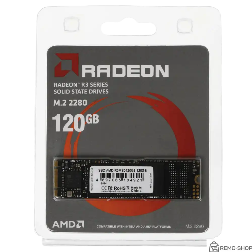 Твердотельный накопитель SSD AMD Radeon M2.2280 120GB R3 Series фото 3 Твердотельный накопитель SSD AMD Radeon M2.2280 120GB R3 Series фото 3