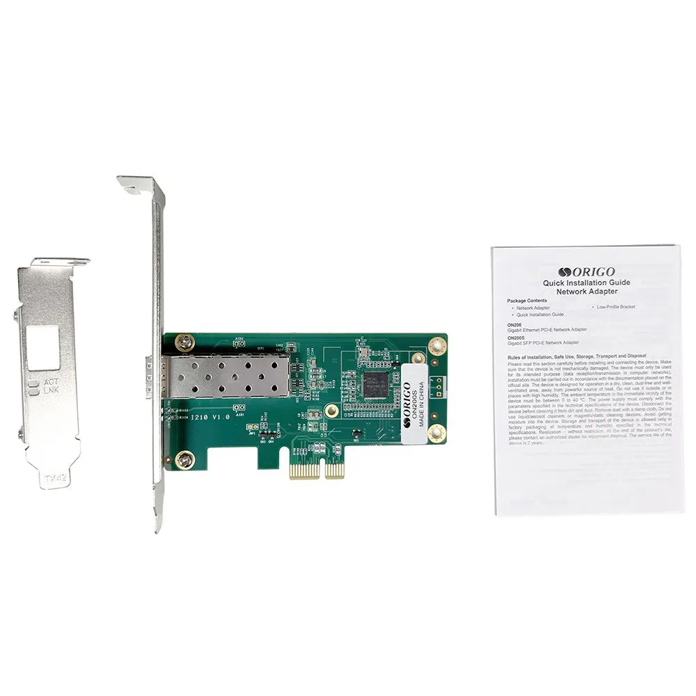 Сетевой адаптер ORIGO Сетевой адаптер PCI-E, 1x1000Base-X SFP фото 3