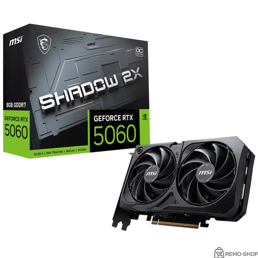 Видеокарта MSI GeForce RTX 5060 SHADOW 2X OC 8 ГБ GDDR7 фото 3