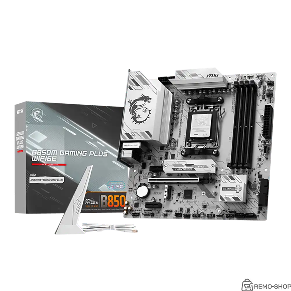 Материнская плата MSI B850M GAMING PLUS WIFI6E B850, AM5, 4*DDR5, 1*PCIEx16, 2*PCIEx1, 2*M.2, 2*TypeC, 3*USB3.2Gen2, 6*USB3.2Gen1, 4*USB2.0, 4*SATA3.0, 2.5G, DP, HDMI, M-ATX, RTL фото 2