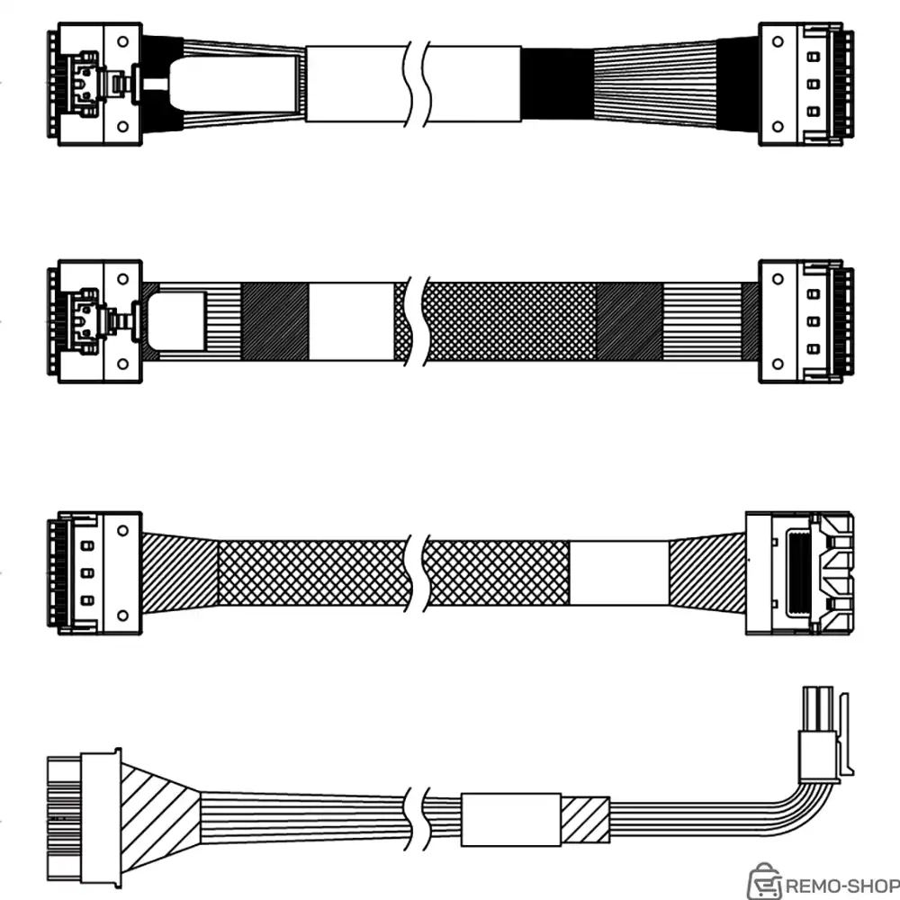 Комплектующие корпусов Lenovo ThinkSystem SR650 V3 2.5" Chassis Front BP3 SAS/SATA Cable Kit