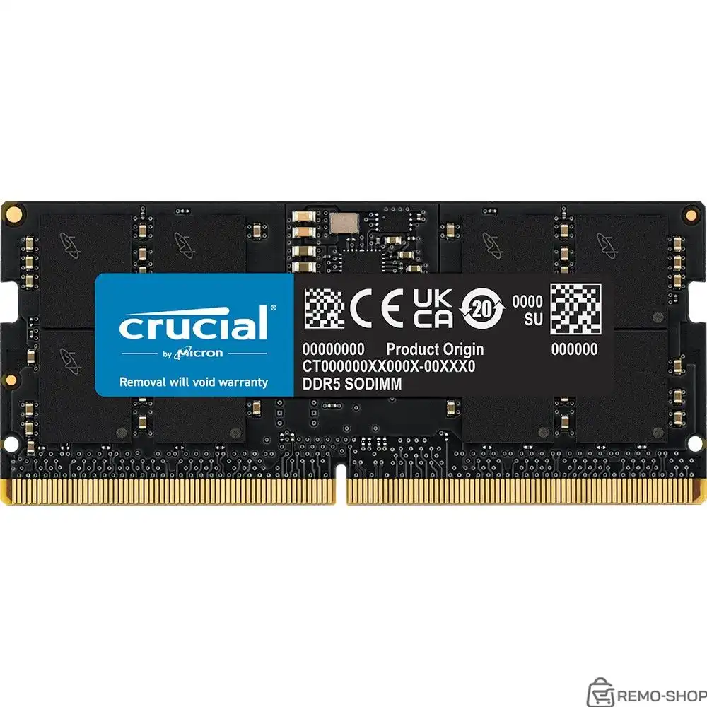 Модуль памяти 16GB Crucial DDR5 4800 SO DIMM Basics Laptop Memory Non-ECC, CL40, 1.1V, SRx8, RTL