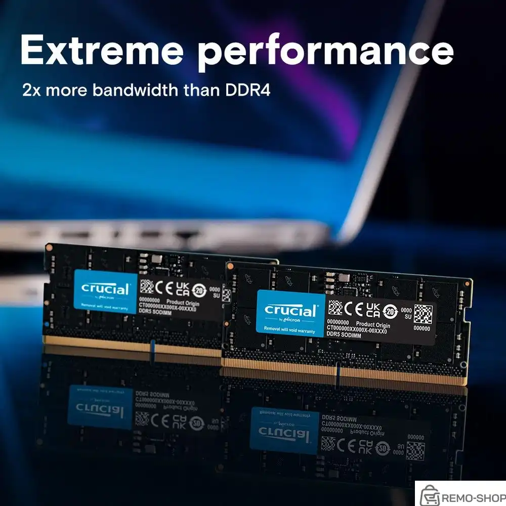 Модуль памяти 16GB Crucial DDR5 4800 SO DIMM Basics Laptop Memory Non-ECC, CL40, 1.1V, SRx8, RTL фото 2