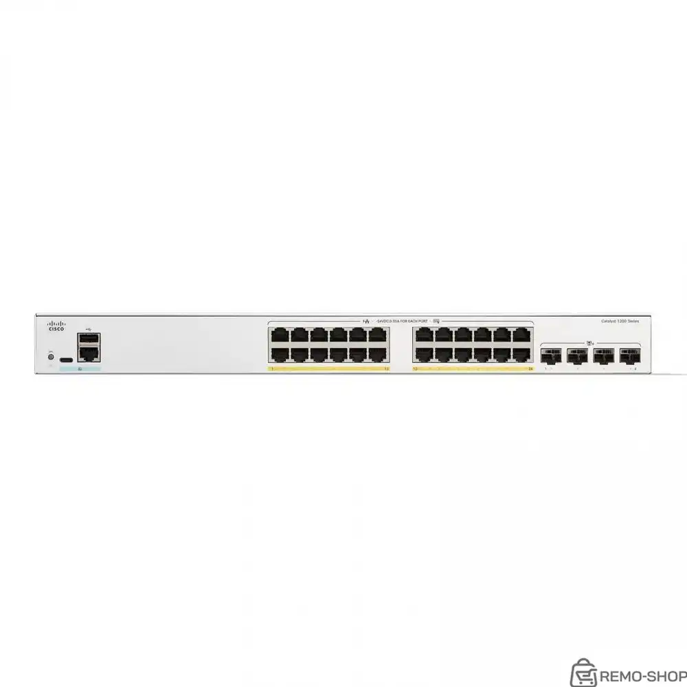 Коммутатор Cisco Catalyst 1200 с 24 портами PoE+ и 4 10G SFP+ фото 2