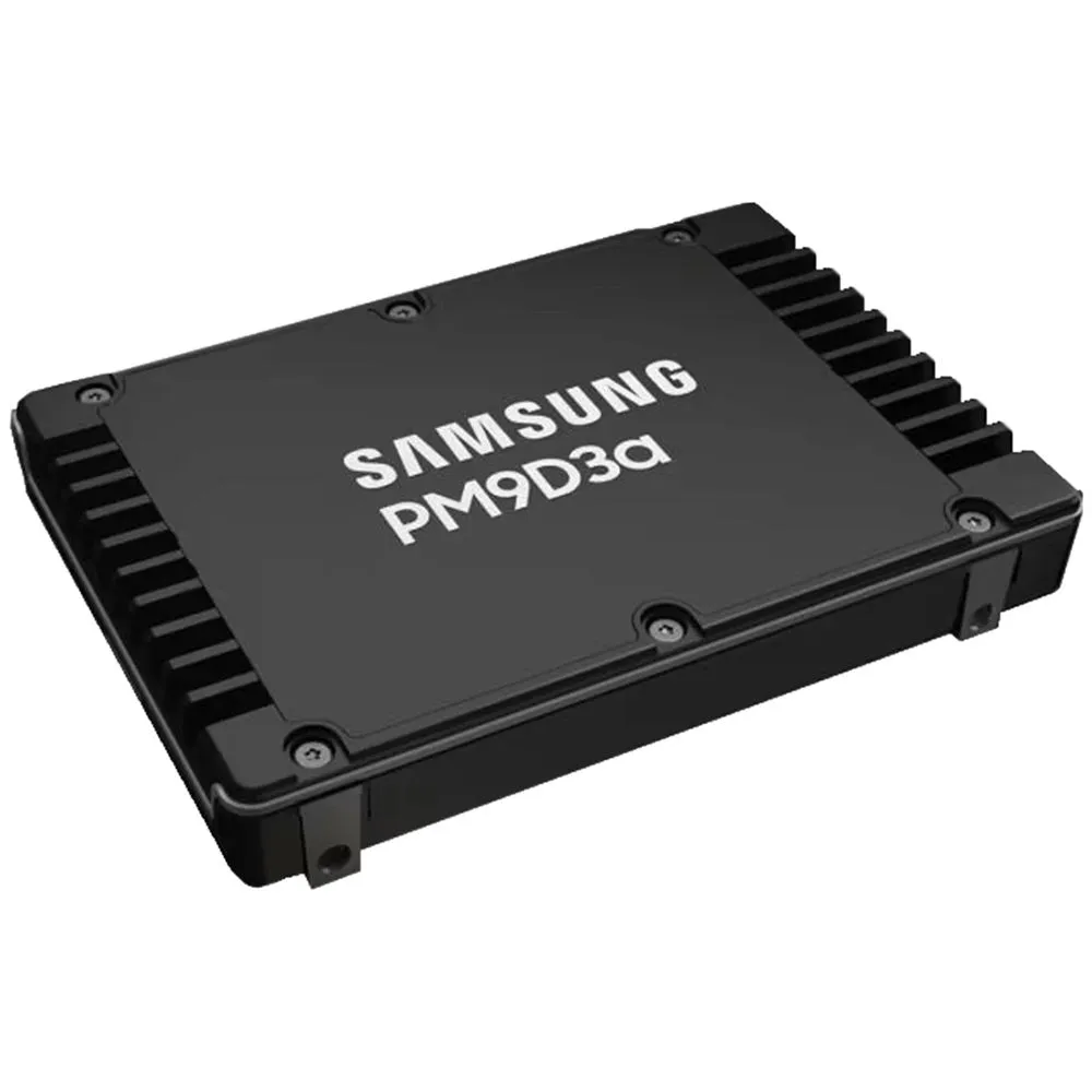 Твердотельный накопитель/ Samsung SSD PM9D3a, 15360GB, U.2(2.5" 15mm), NVMe, PCIe 5.0x4, 3D TLC, R/W 12000/6000MB/s, IOPs 2 000 000/350 000, TBW 28032, DWPD 1 (12 мес.)