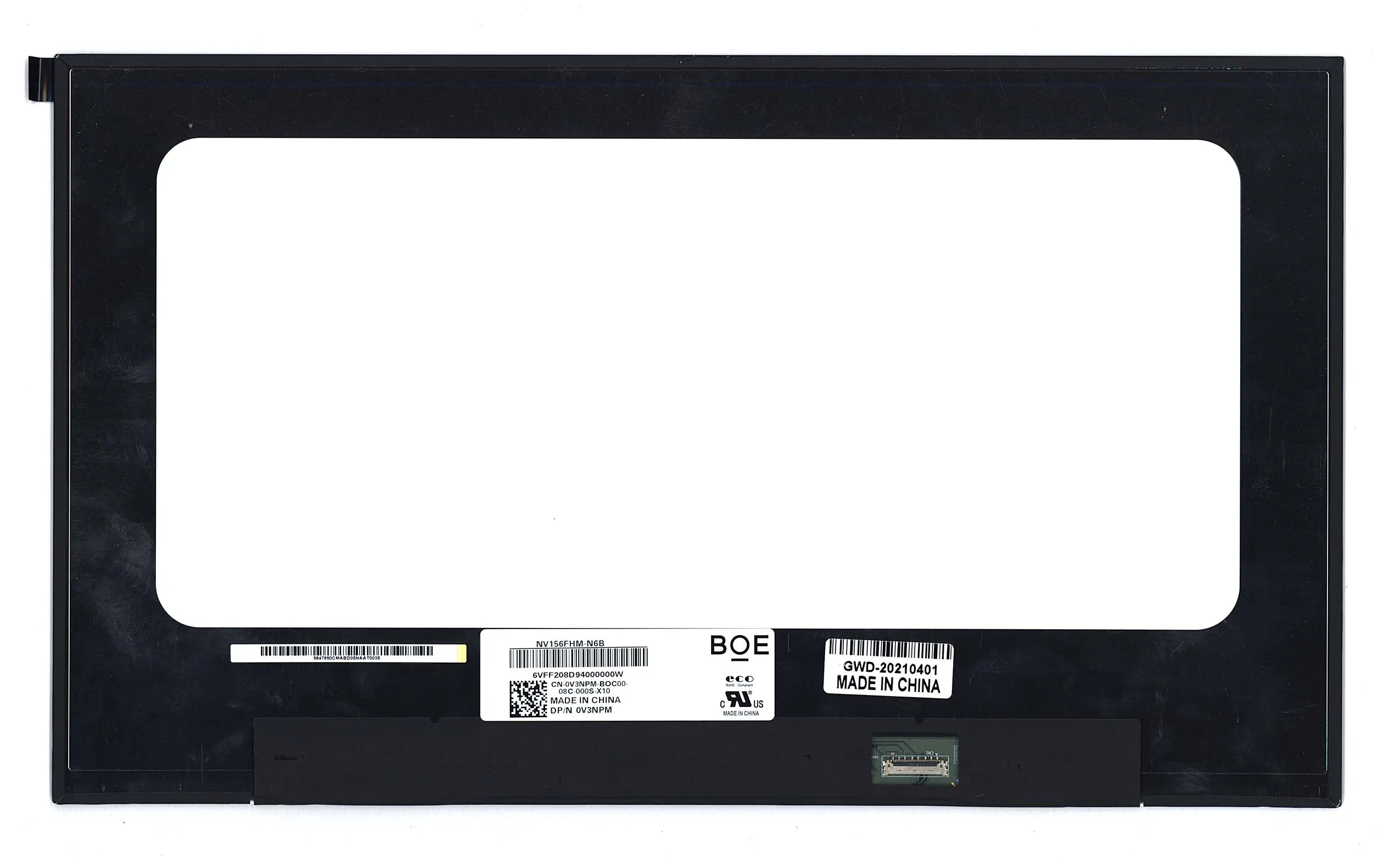Матрица для ноутбука BOE-Hydis NV156FHM-N6B 15.6" Full HD