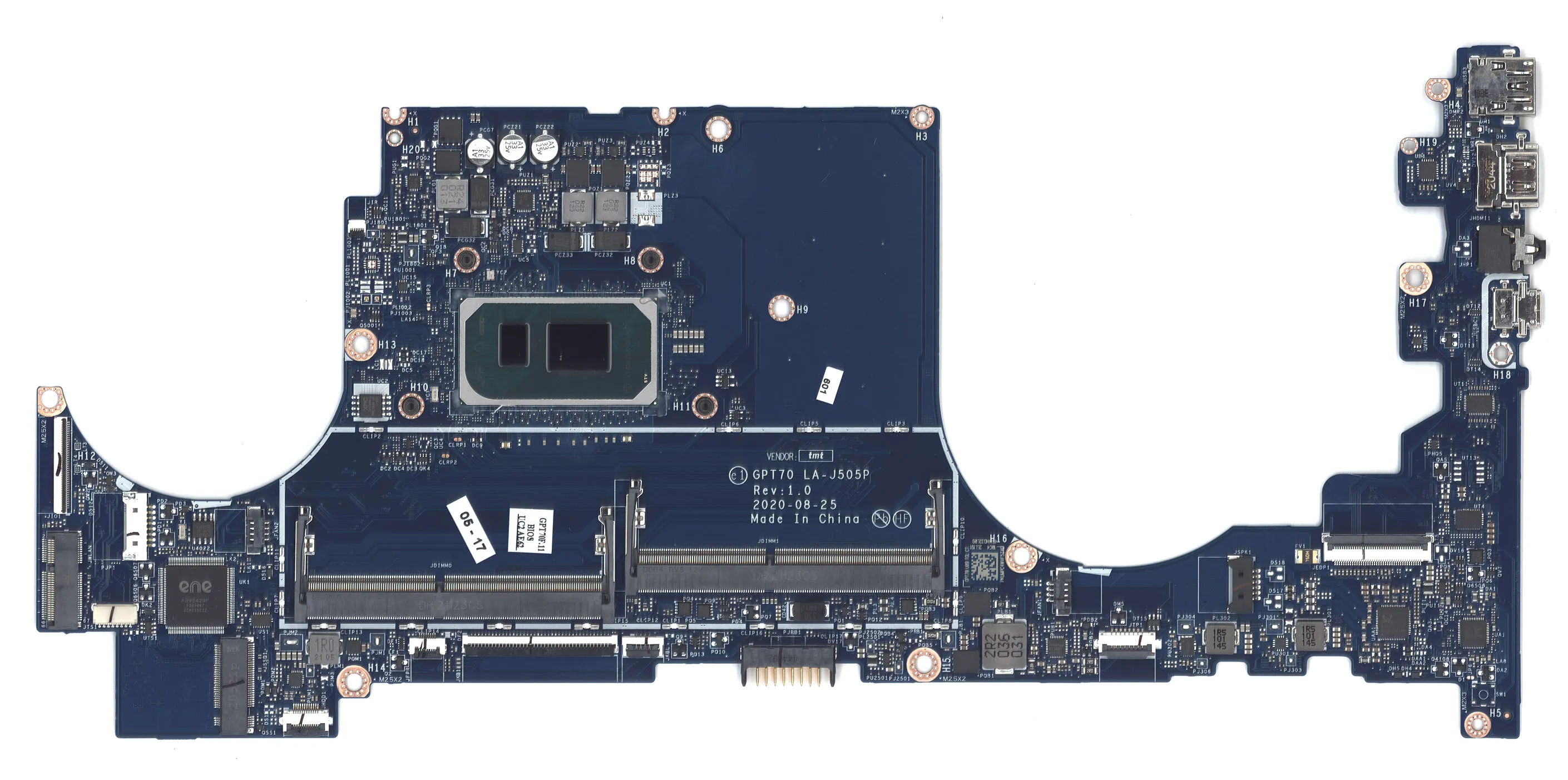 Материнская плата HP Envy 17-CG с процессором Intel Core i7-1165G7