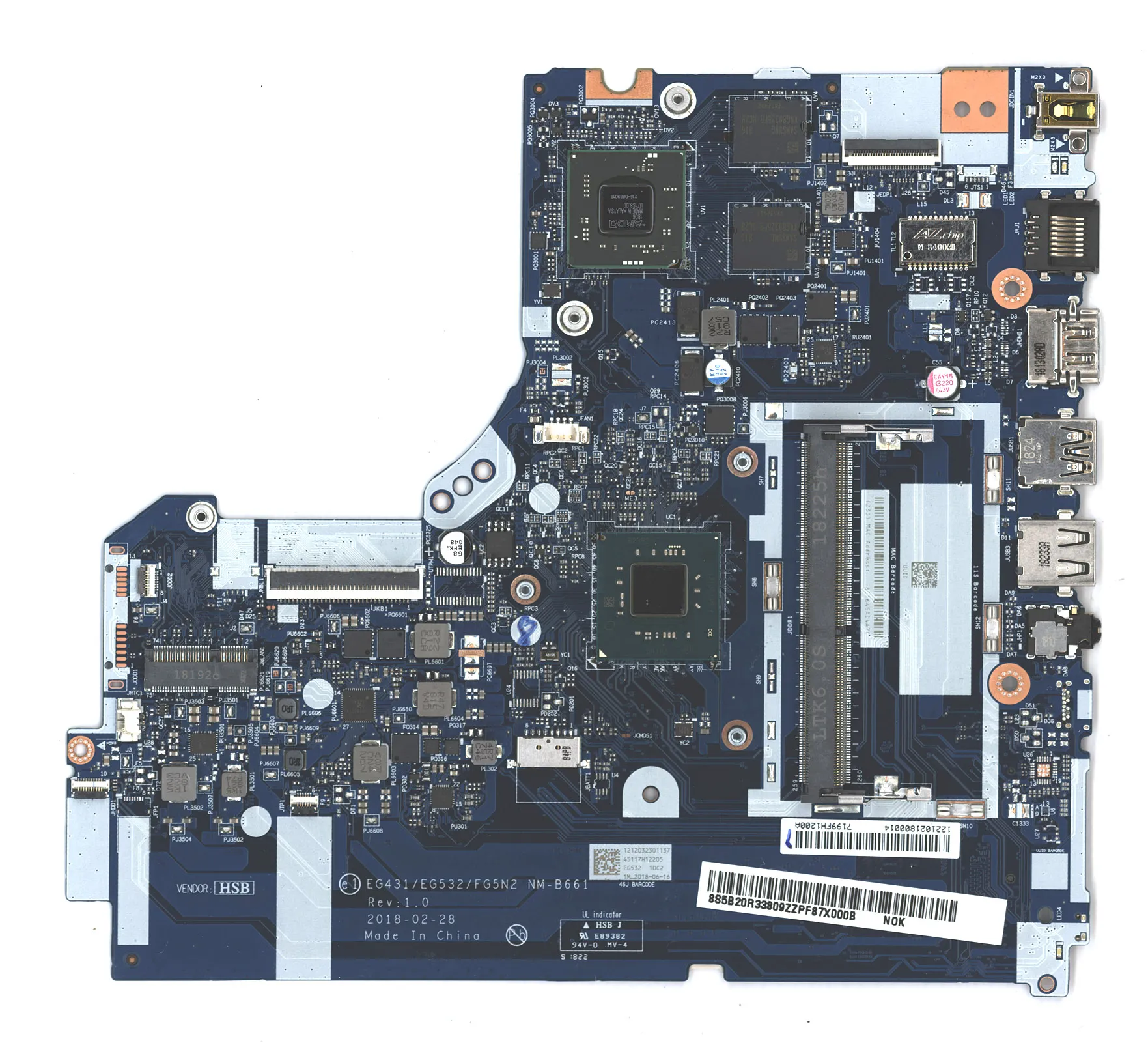 Материнская плата для Lenovo 330-15IGM (81D1) с N5000, Radeon 530 2 ГБ