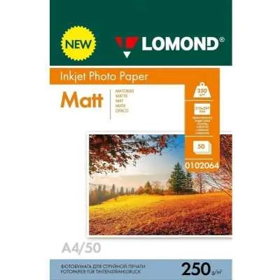 Матовая фотобумага Lomond А4 250 г/м² односторонняя