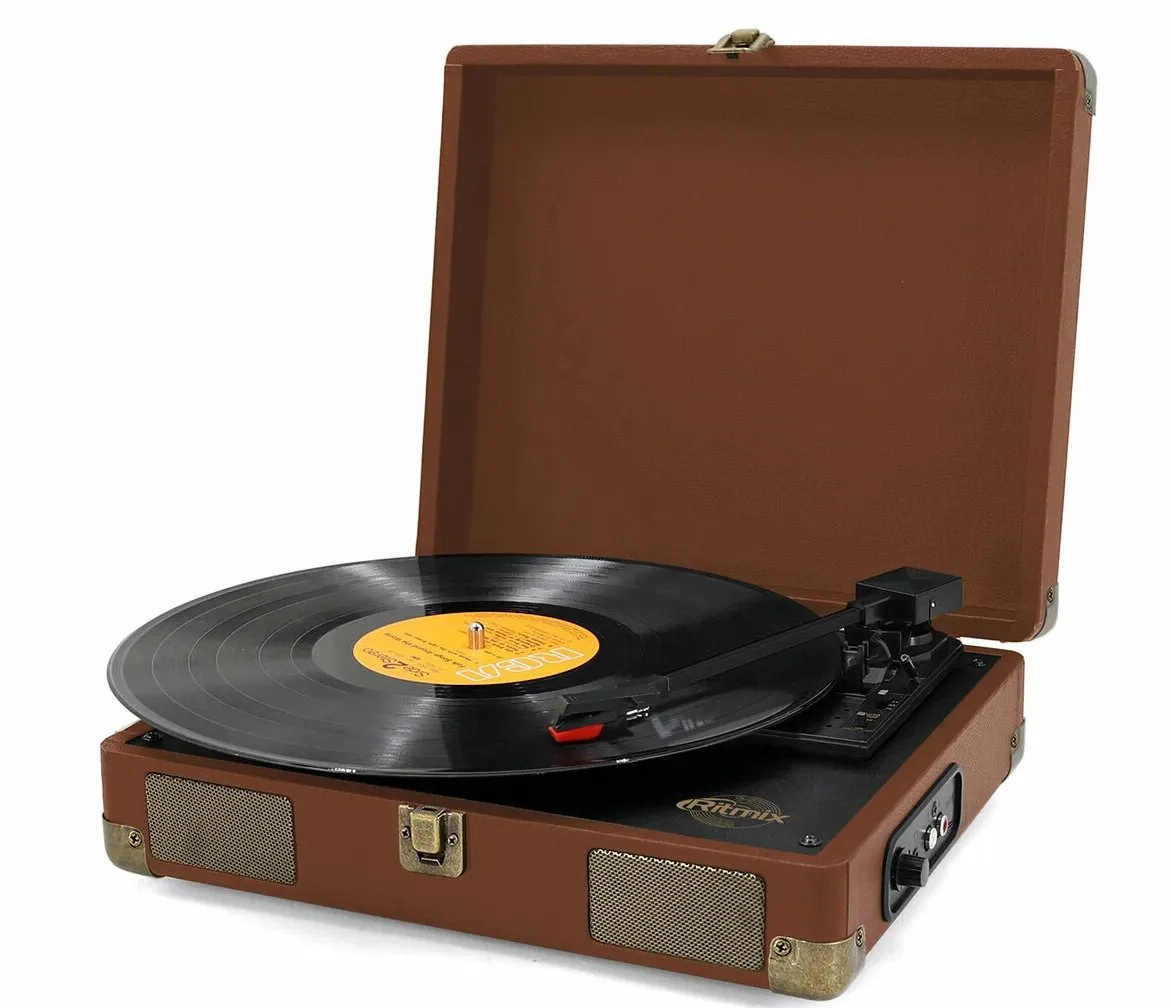 Проигрыватель виниловый Ritmix LP-100 (коричневая кожа) фото 2