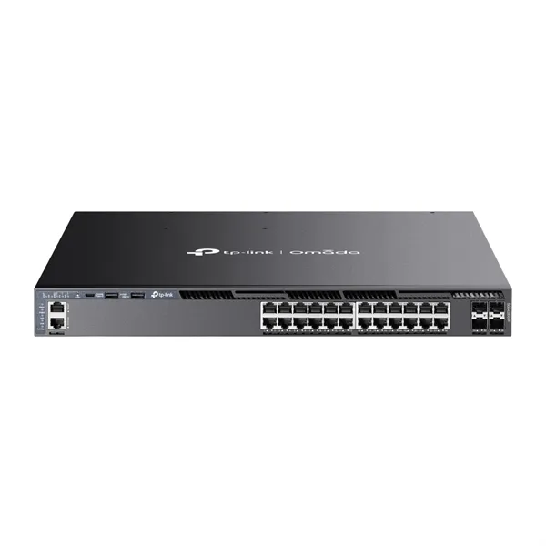 коммутатор TP-Link SG6428XHP, Omada 24-PortGigabit Stackable L3 Managed PoE+ Switch with 4 10GE SFP+ Slots фото 2