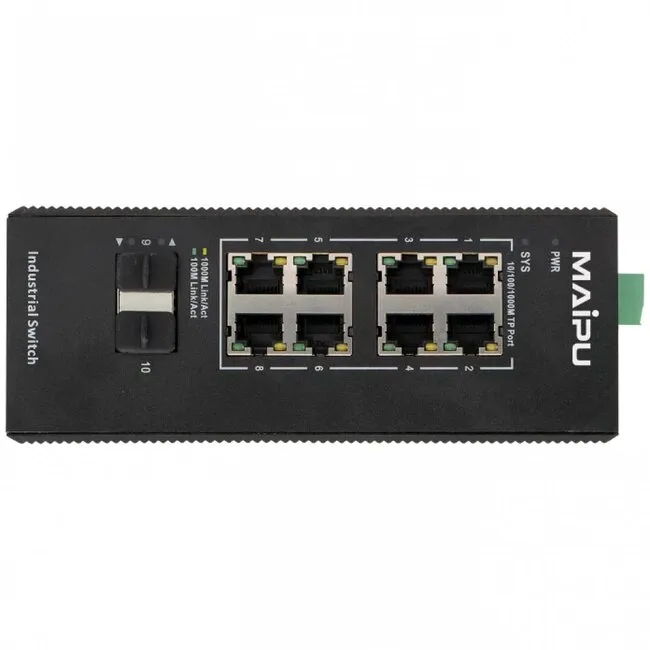 Промышленный управляемый L2 коммутатор Maipu S2300-10TPI-DC48
