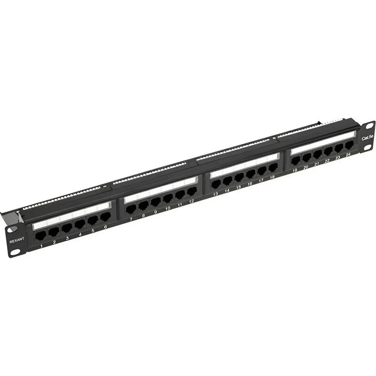 Патч-панель Rexant 24 порта CAT 5e 19" 1U с органайзером фото 3