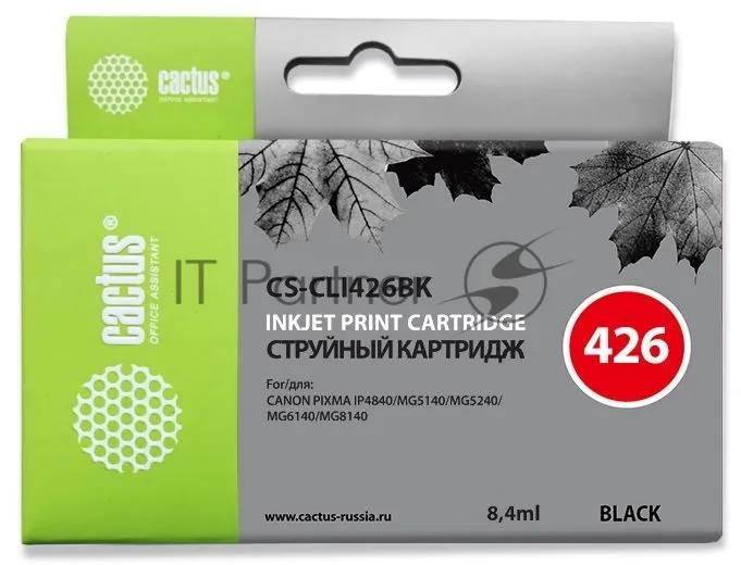 Струйный картридж Cactus CS-CLI426BK черный для принтеров Canon PIXMA