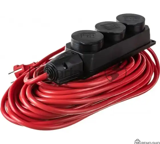 Удлинитель Power Cube PC-3G-3B-20 с заземлением, 16А, 20 м, IP44