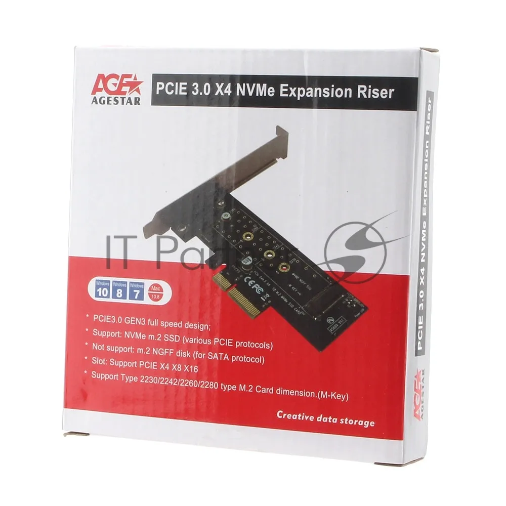 Адаптер AgeStar AS-MC01 для подключения M.2 NGFF SSD к PCI-E фото 2