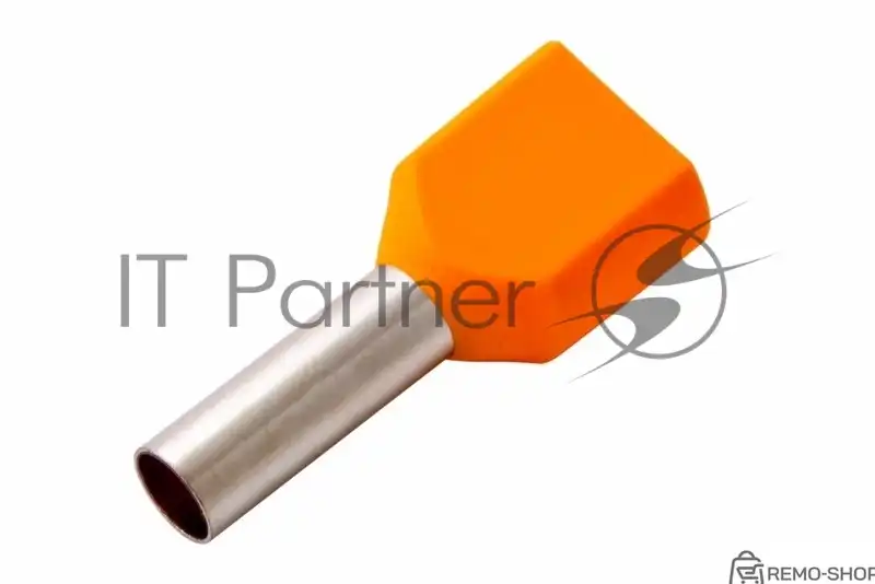 Наконечник штыревой втулочный изолированный Rexant F-12 мм 2х4 мм² оранжевый