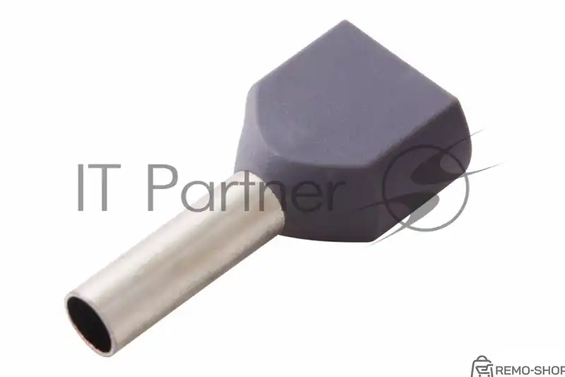 Наконечник штыревой втулочный изолированный F-10 мм 2х2.5 мм² серый