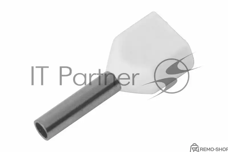 Наконечник штыревой втулочный изолированный F-8 мм 2х0.5 мм² белый