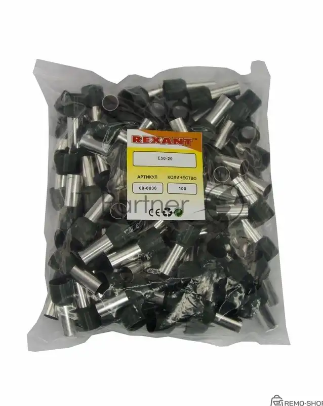 Наконечник штыревой втулочный изолированный F-20 мм 50 мм² оливковый фото 2